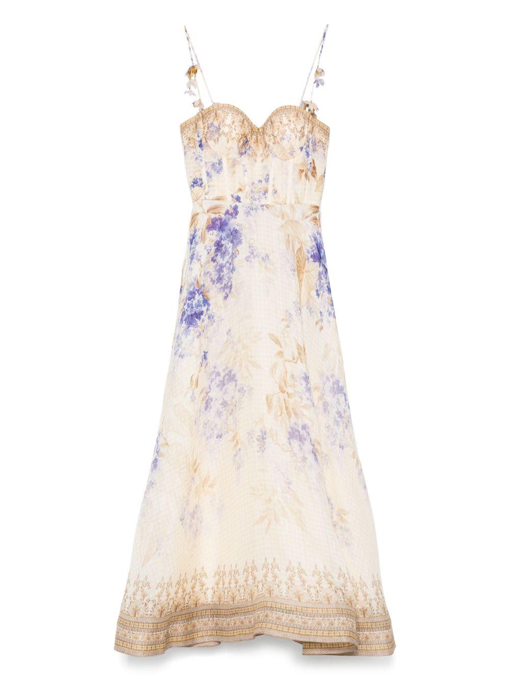 Abito da picnic Dawning 3885DS252 LILAC FLORAL ZIMMERMANN 