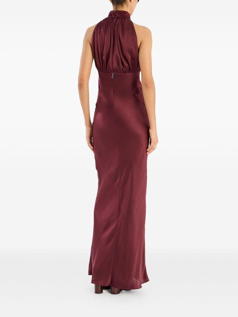 Sleeveless Silk Maxi Dress Burgundy 1146542734 2734 ZINFANDEL ROTATE 