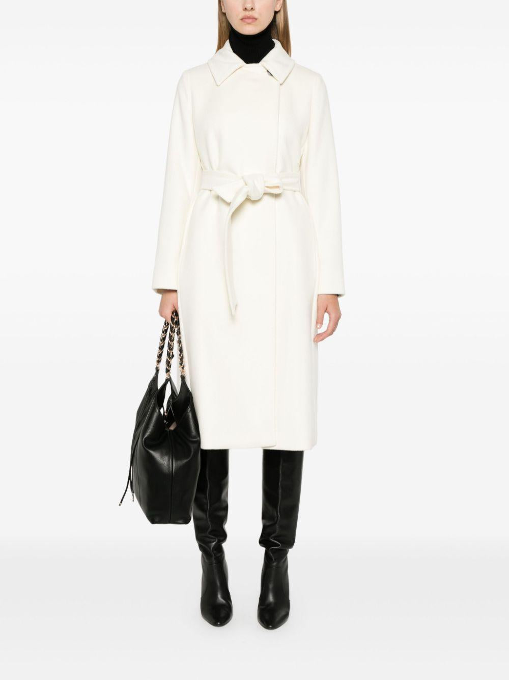 Cappotto A Vestaglia In Lana BCOLLAGMM10587 001 BIANCO LANA MAX MARA STUDIO 