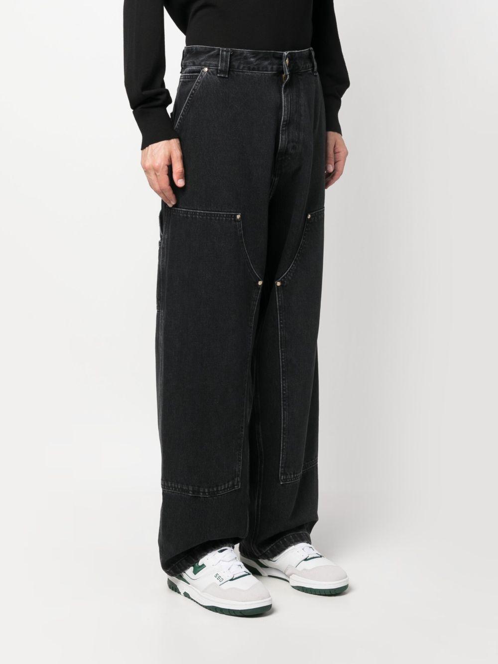 Pantaloni Nash Double Knee I032106 8906 NERO STONE WASHED CARHARTT WIP 