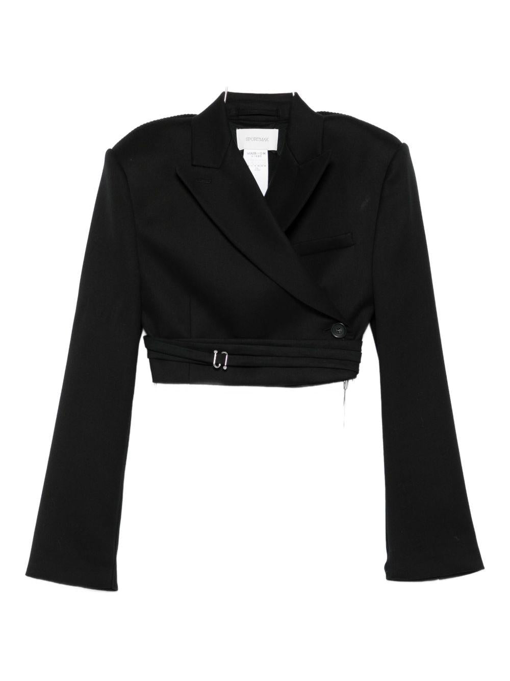 Completo sartoriale in cady di cotone e viscosa GAVINOMM10252 003 NERO SPORTMAX 