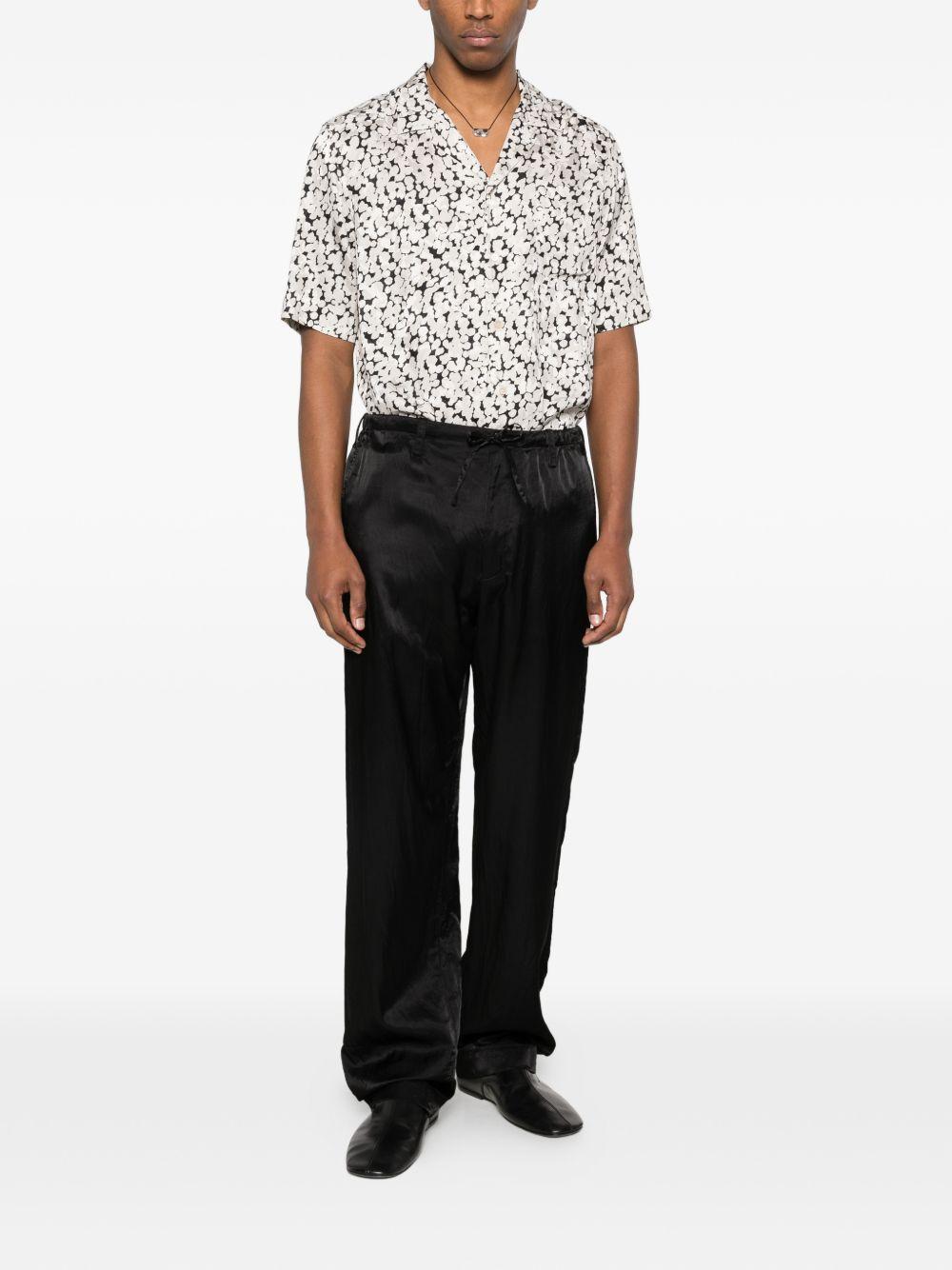 Animalier Floral Viscose Jacquard Shirt CARLTONE3030 5 ECRU DRIES VAN NOTEN 