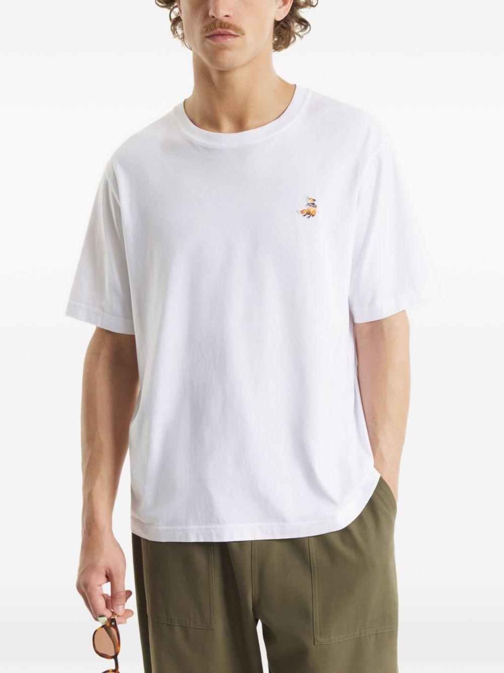 Fox Head Regular Tee-shirt QM00102KJ7026 P100 WHITE MAISON KITSUNE 