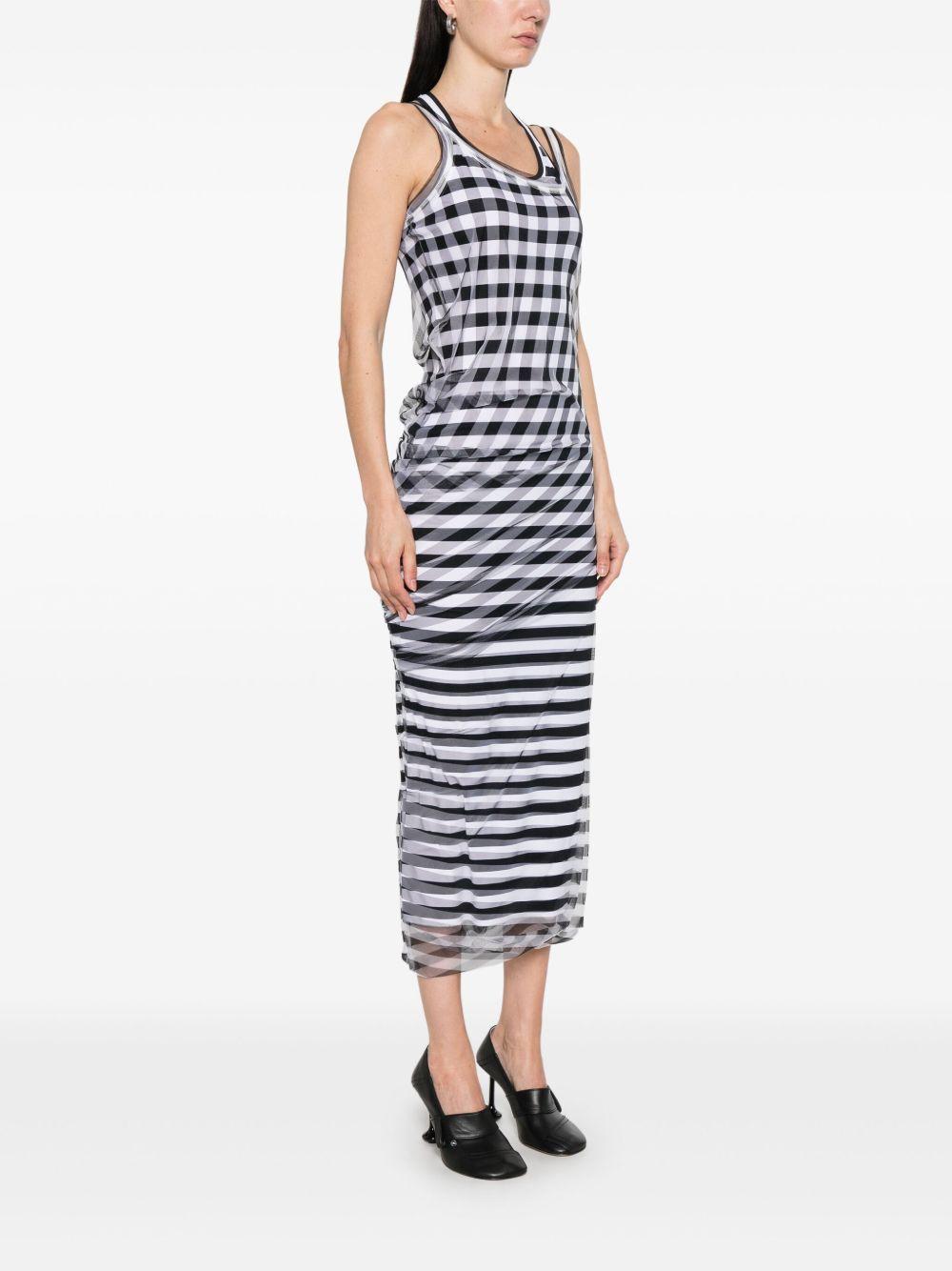 Naro maxi dress NAROMM13291 001 BIANCO NERO SPORTMAX 