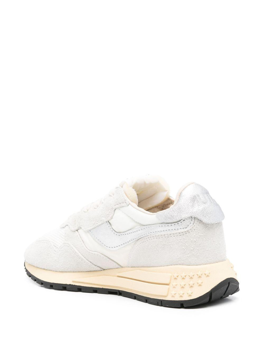 Reelwind Low sneakers in nylon and suede WWLWMU01 WHITE SILVER AUTRY 