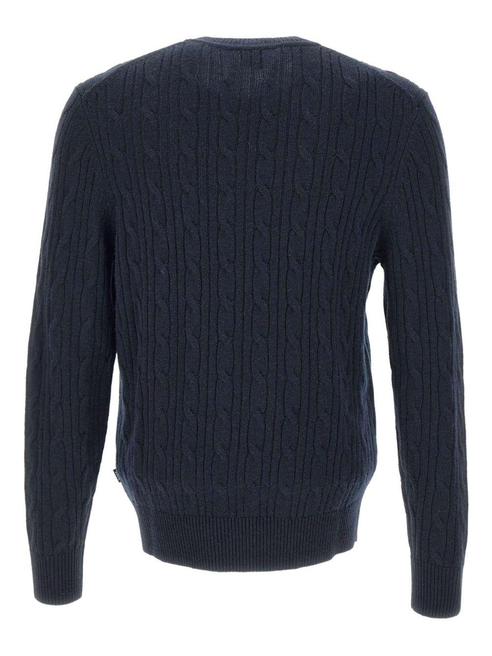 Maglia in Lana Cashmere 50549975 404 BLUE NAVY BOSS 