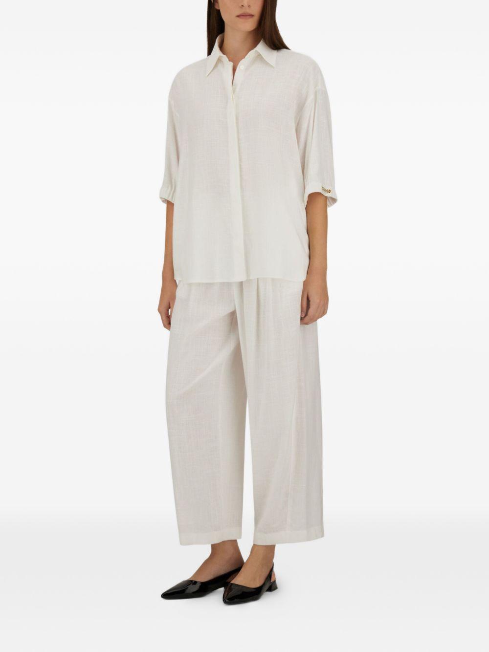 PANTALONI IN LINEN BLEND PT000222D12689 1000 BIANCO HERNO 