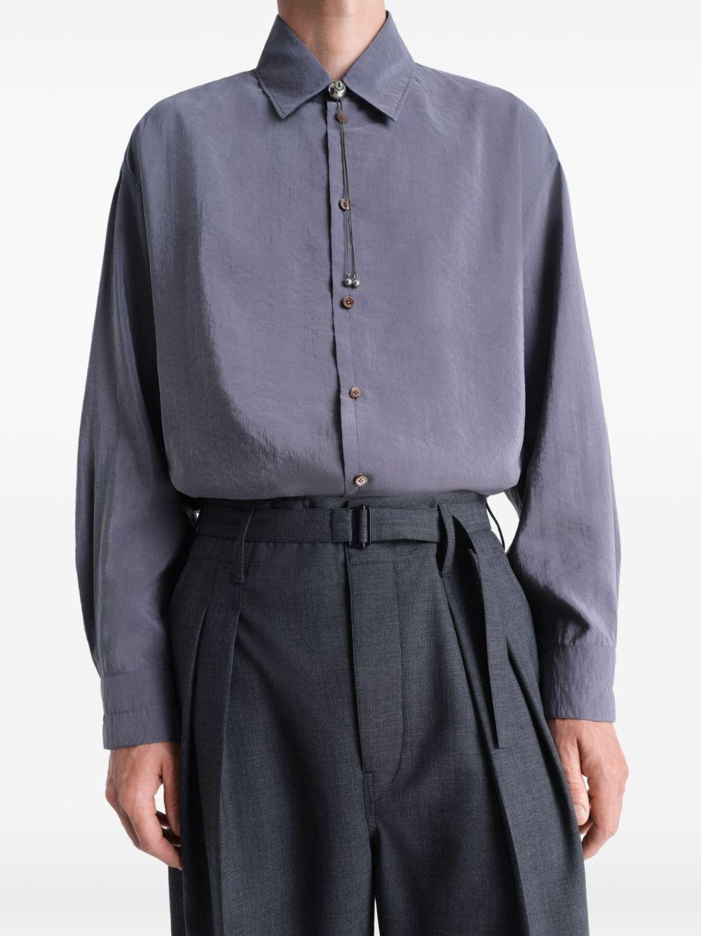 Belted Pleated Pants in Light Tropical Wool PA1173LF1386 MU099 GREY MELANGE LEMAIRE 