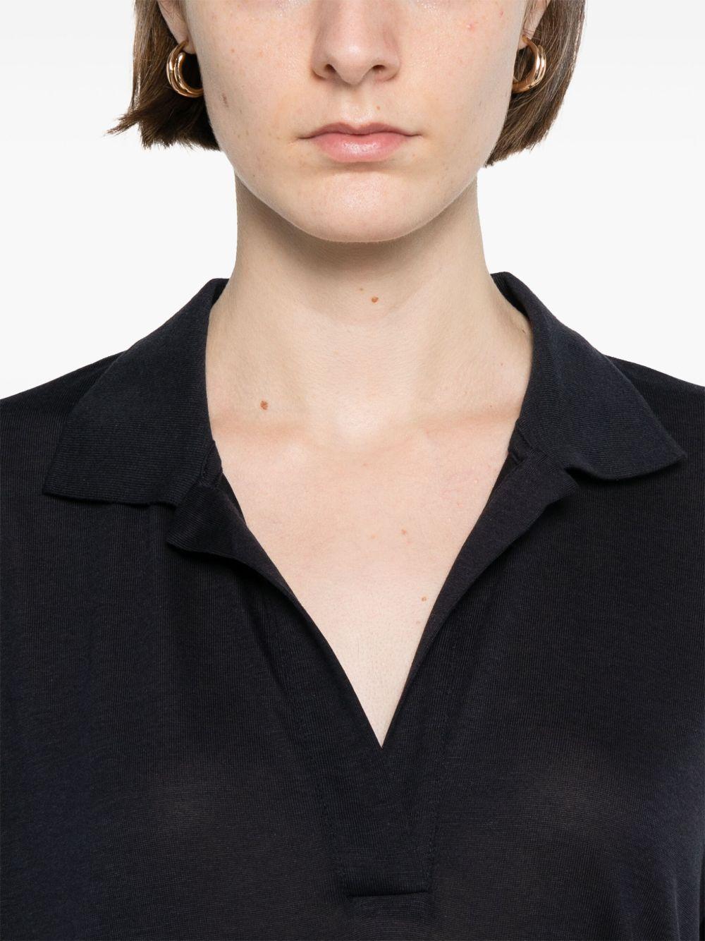 Cotton-blend polo shirt JPL00113D52056 9200 BLUE HERNO 