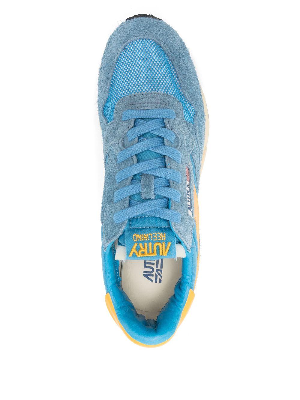 Sneakers Reelwind Low in nylon e suede colore Cenble e Gold Fusion WWLMUT02 CENBLE AUTRY 