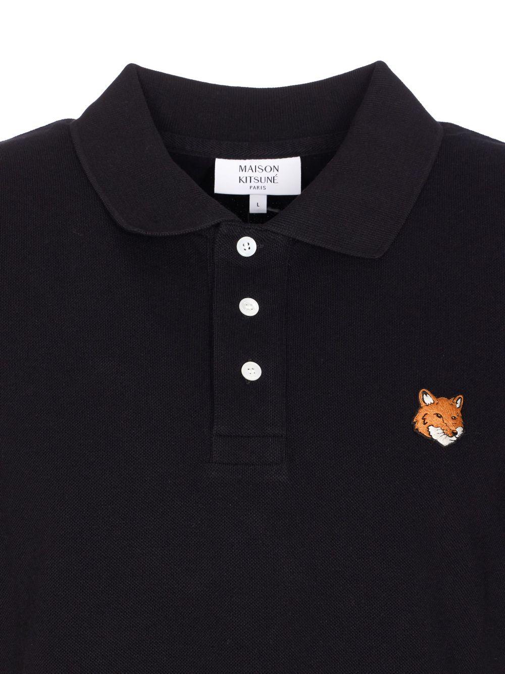 FOX HEAD REGULAR - Polo PM00209KP0002 P199 BLACK MAISON KITSUNE 