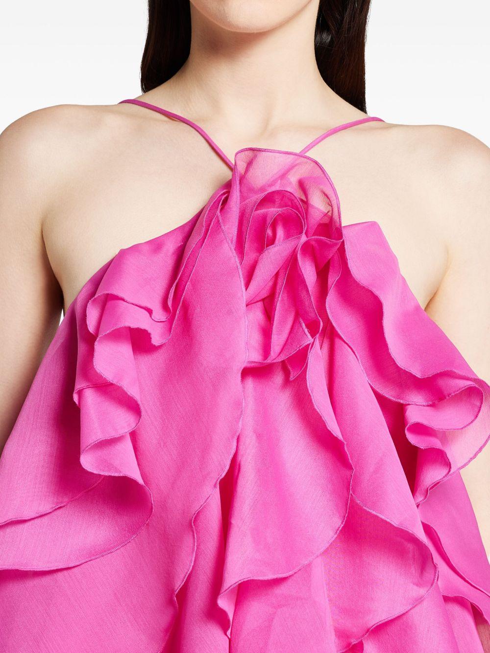 Pandorea Layered Mini Dress 25RE5201 FUCHSIA ROSE AJE 