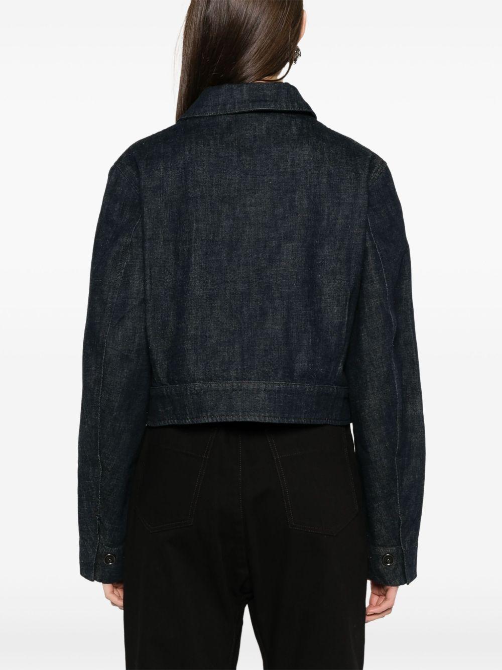 Two Pocket Cropped Jacket in Heavy Indigo Denim OW1139LD068 BL760 DENIM INDIGO LEMAIRE 