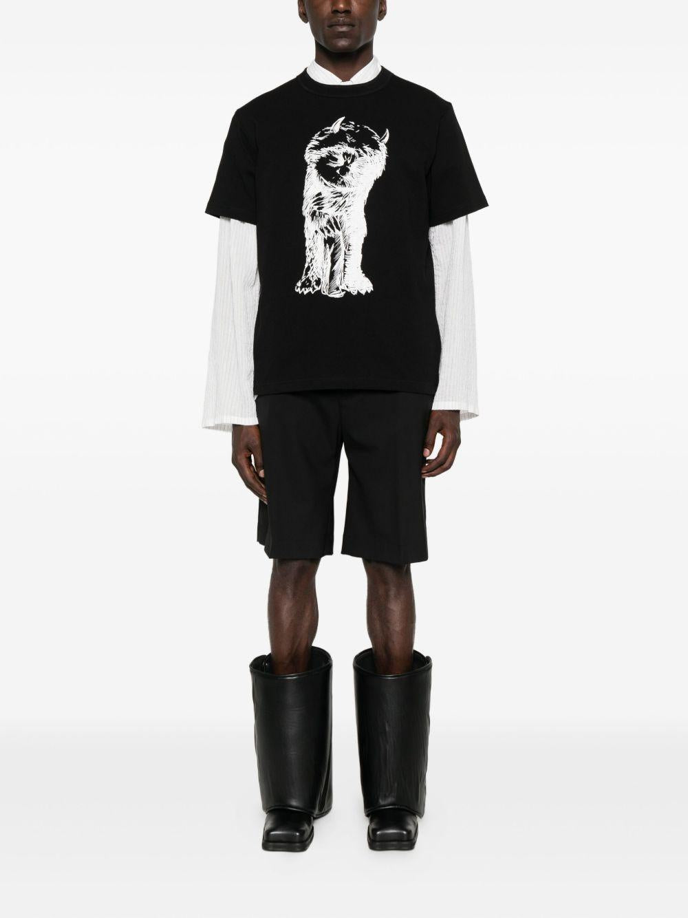 'Where The Wild Things Are' T-shirt 2501008S 001 BLACK SACAI 