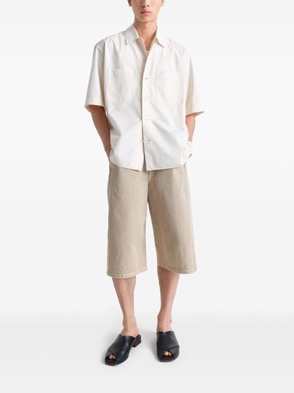 Twisted Short in Garment Dyed Heavy Denim PA1107LD1042 BG223 NATURAL BEIGE LEMAIRE 