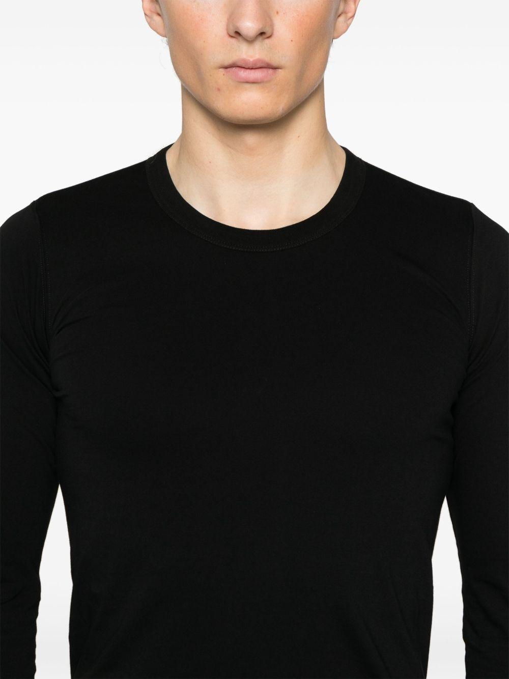 Basic long-sleeve T-shirt RU01E5252JA 09 BLACK RICK OWENS 