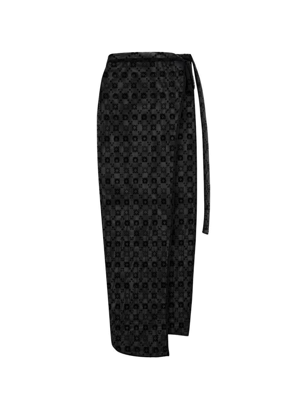 Gonna pareo con monogramma WBW001ACJER0005 BK99 BLACK MARINE SERRE 