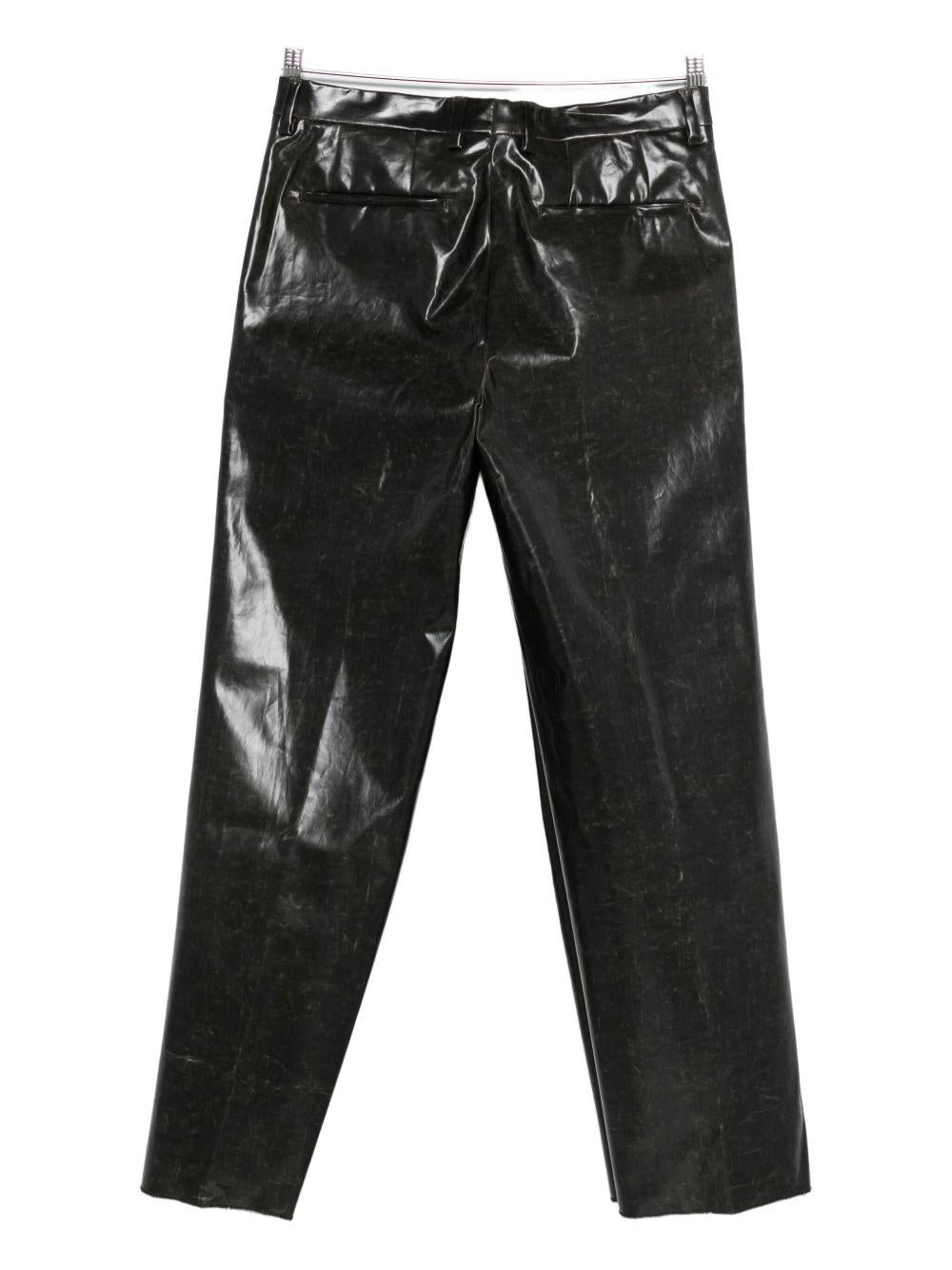 Coated Tailored Pants PANVELSHORT2184 900 BLACK DRIES VAN NOTEN 