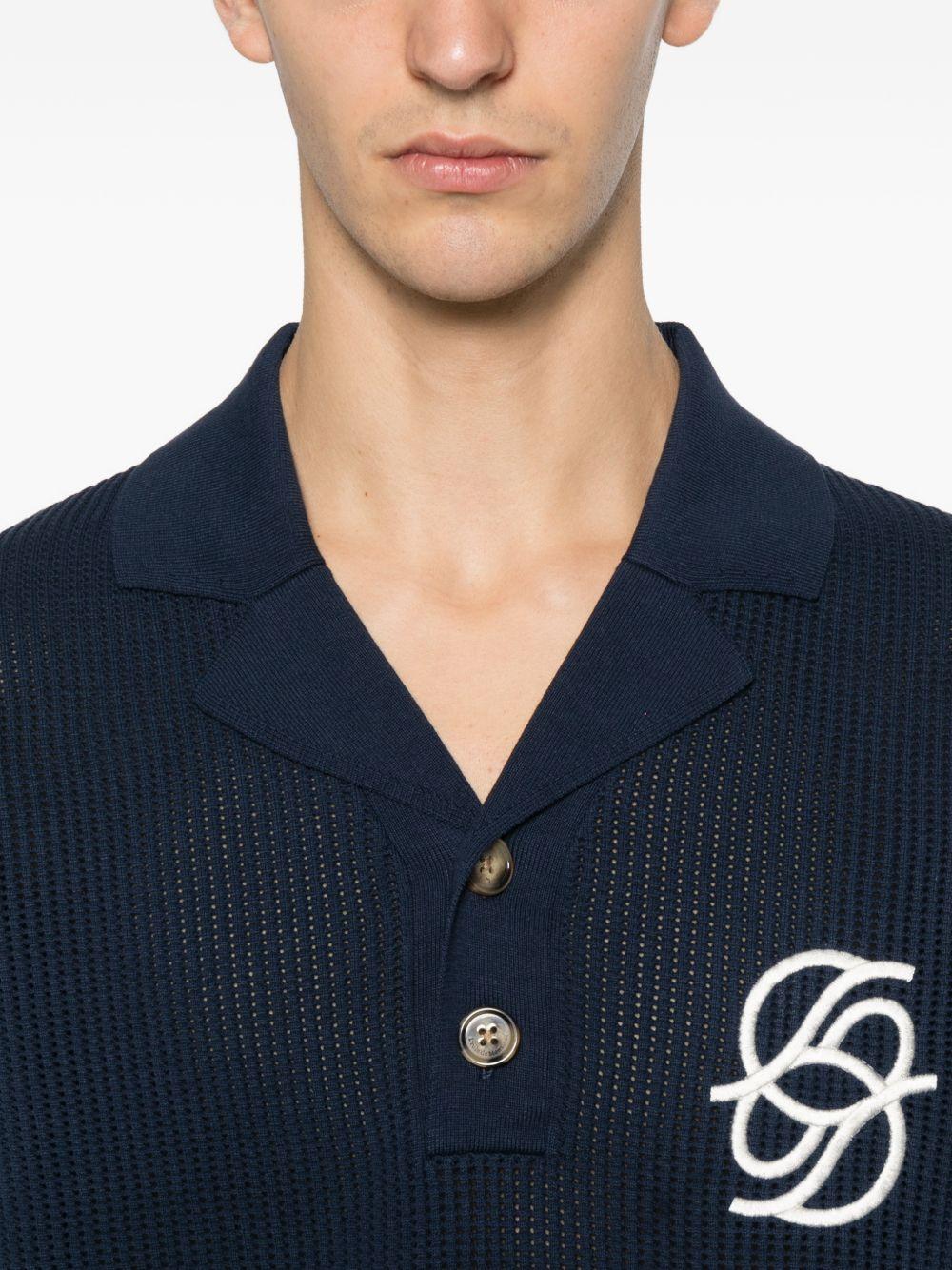 Polo Maille Monogramme JPO171CO207 NAVY DROLE DE MONSIEUR 