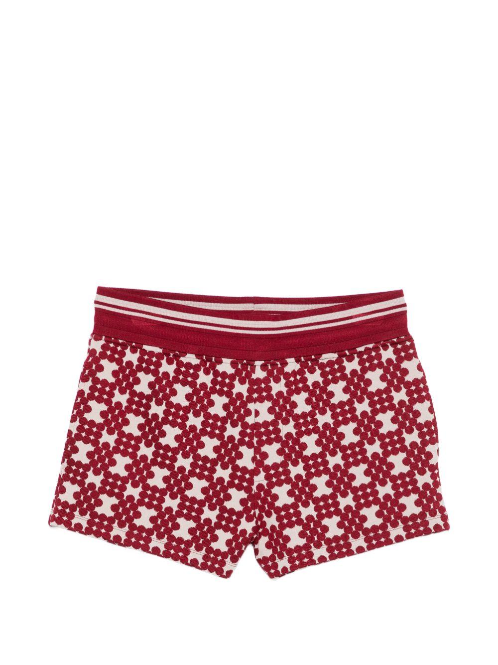 Ribbed jacquard shorts HEGGBIS3041 358 BURGUNDY DRIES VAN NOTEN 