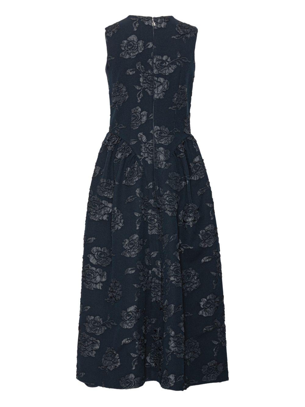 Jacquard Midi Dress Dark Blue 1151142318 2318 SKY CAPTAIN ROTATE 