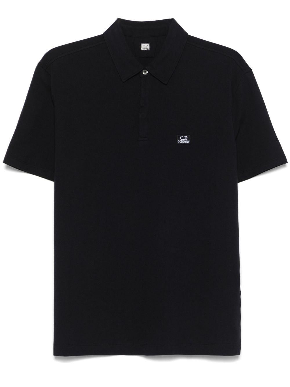 Strech Piquet Three-button Logo Polo 18CMPL165A005263W 888 TOTAL ECLIPSE CP COMPANY 