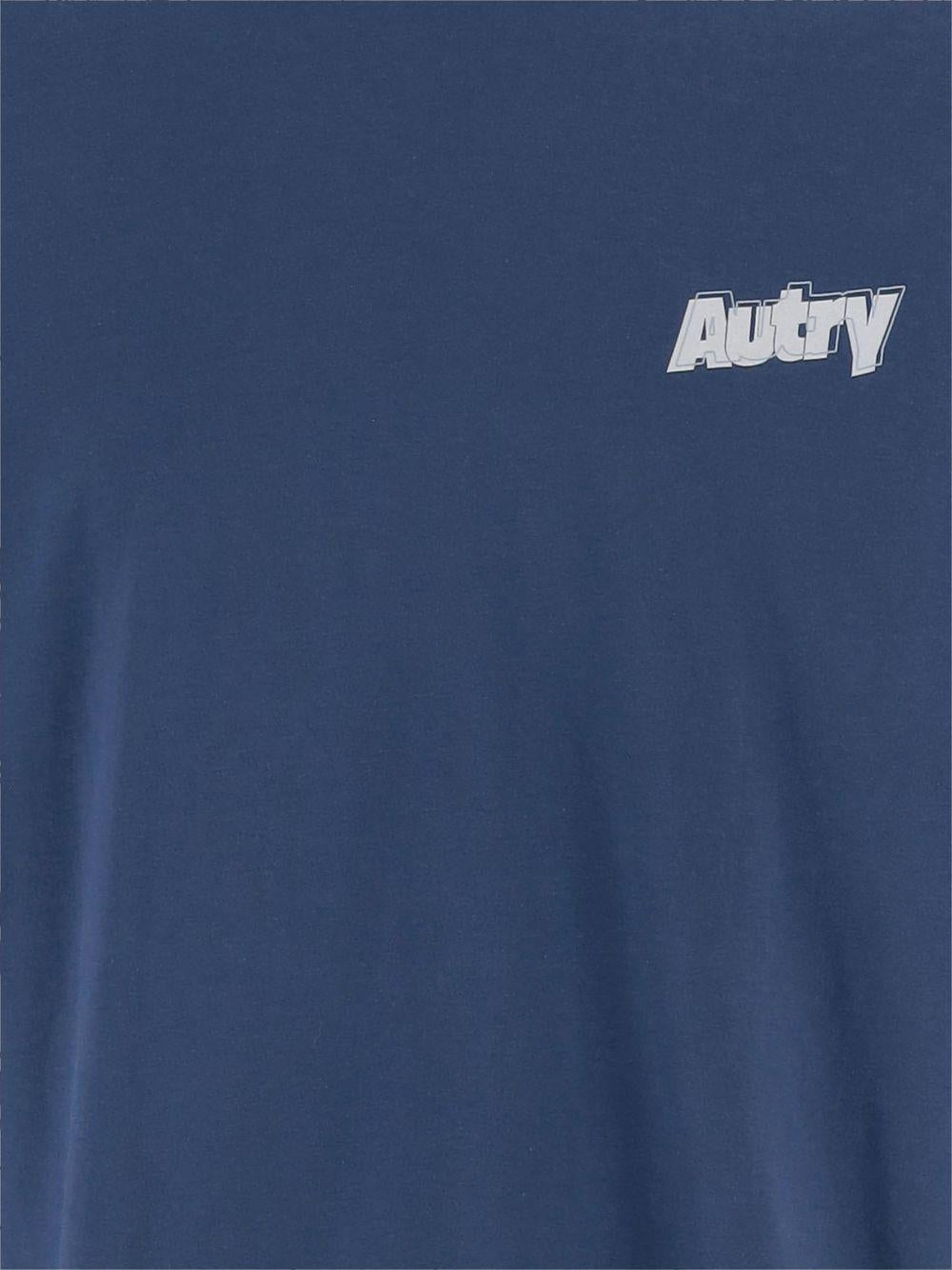 T-shirt in cotone con doppio logo uomo TSPM045R JERSEY DRONE AUTRY 