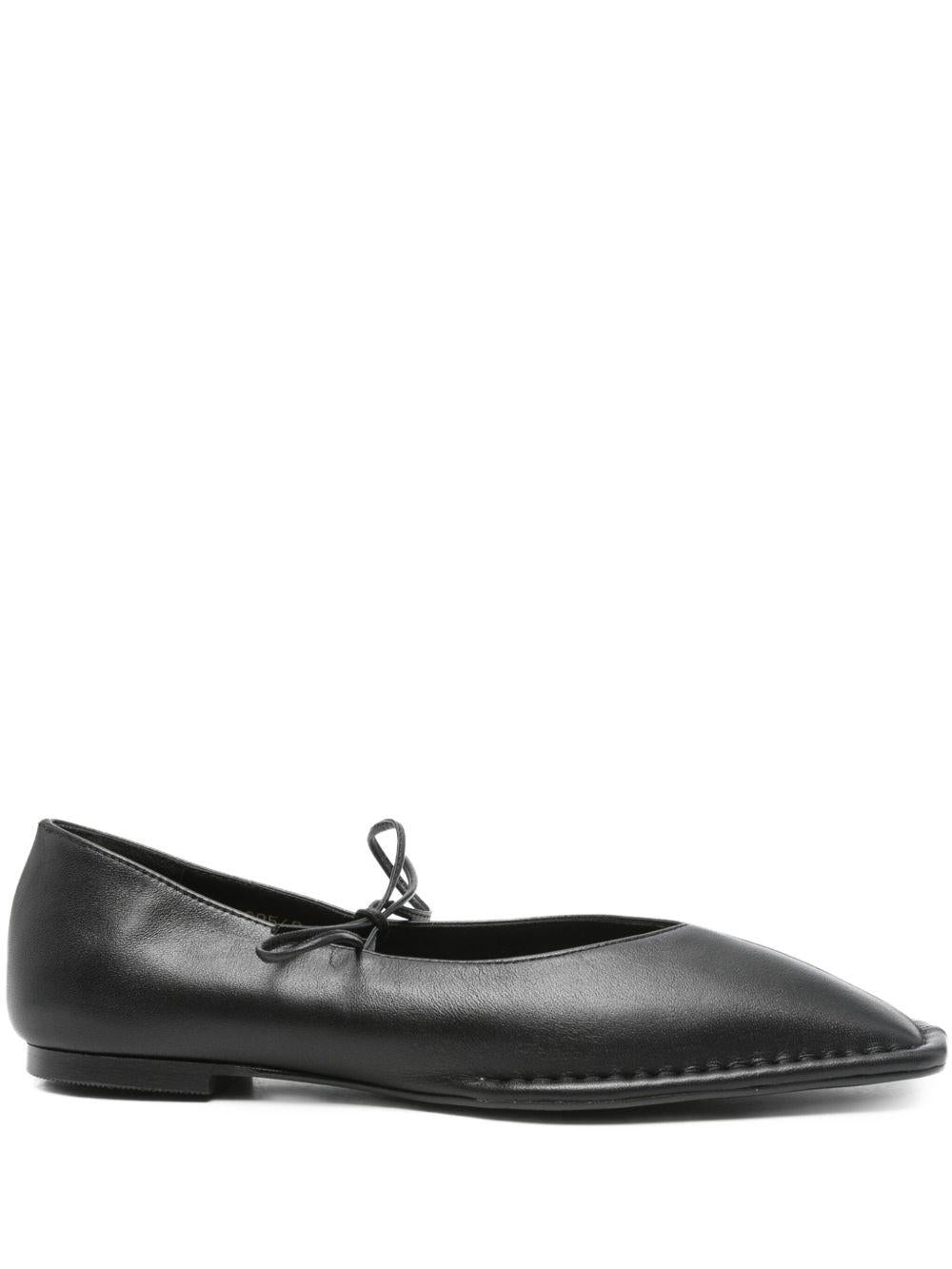 Sway Black Leather Ballet Flats S00191 BLACK ALOHAS 
