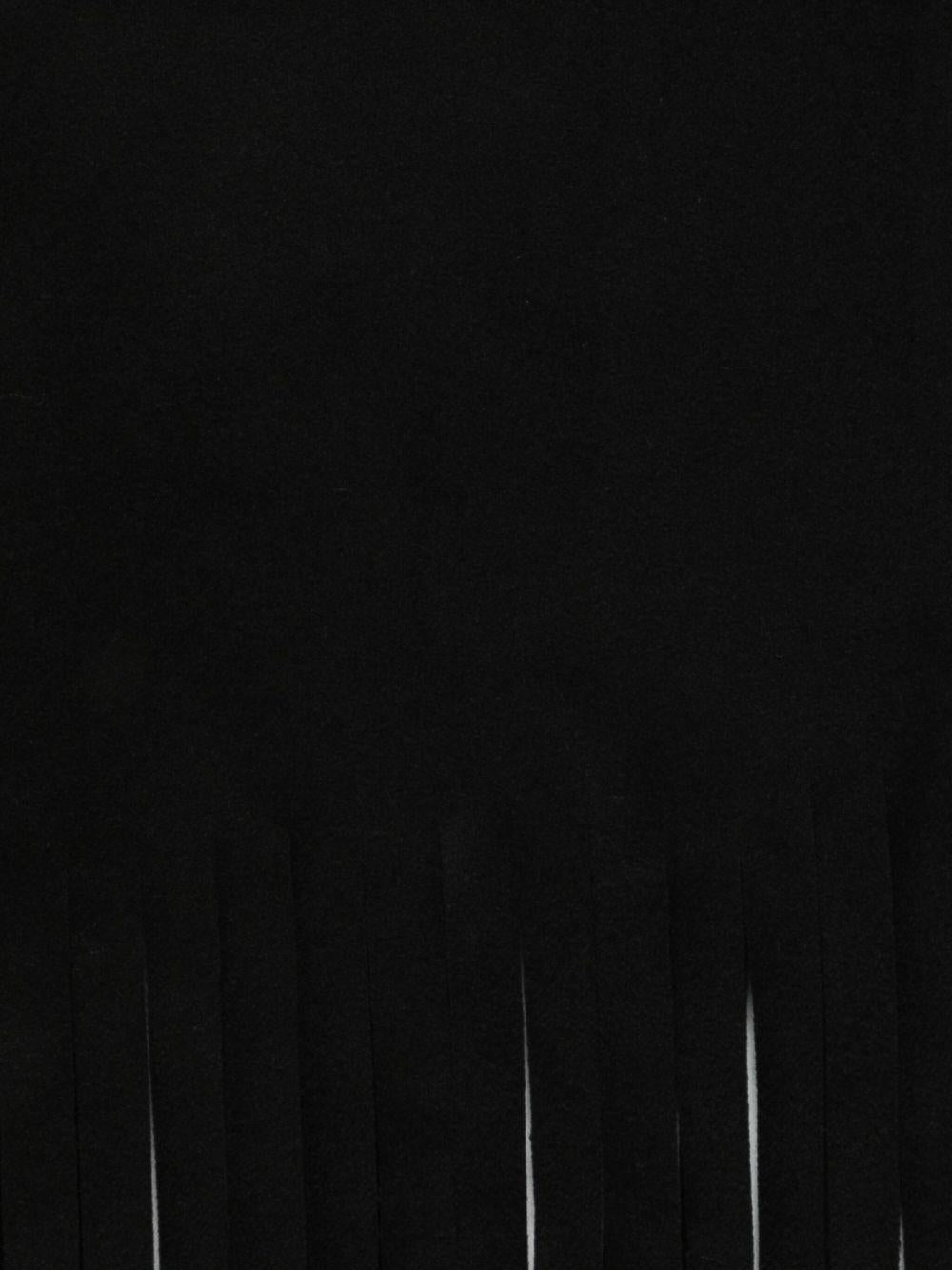 Sciarpa lunga con frange Runway AVOCADOMM80747 013 NERO UNITO SPORTMAX 