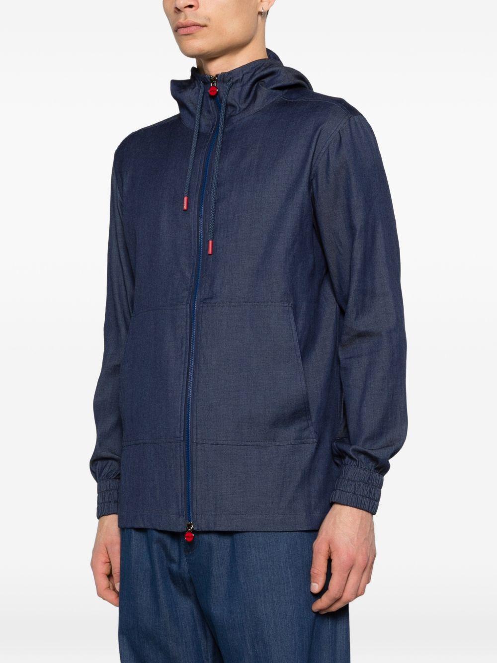 KITON - Giacca con cappuccio UMC010H0969601000 BLUE KITON 