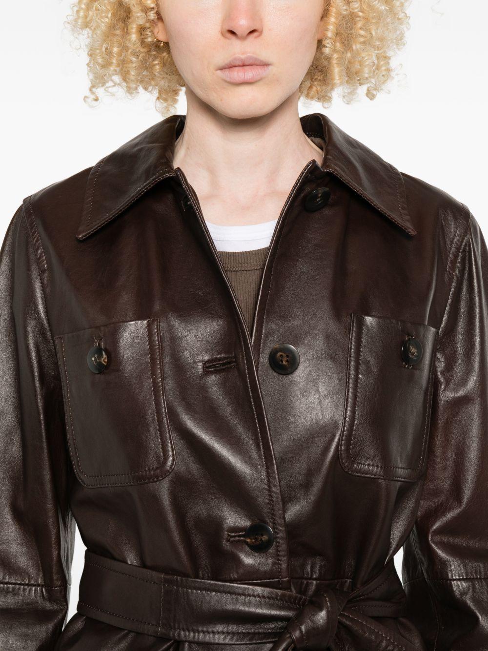 Soprabito In Pelle Di Agnello MSTAMACA 002 BROWN MAX MARA STUDIO 
