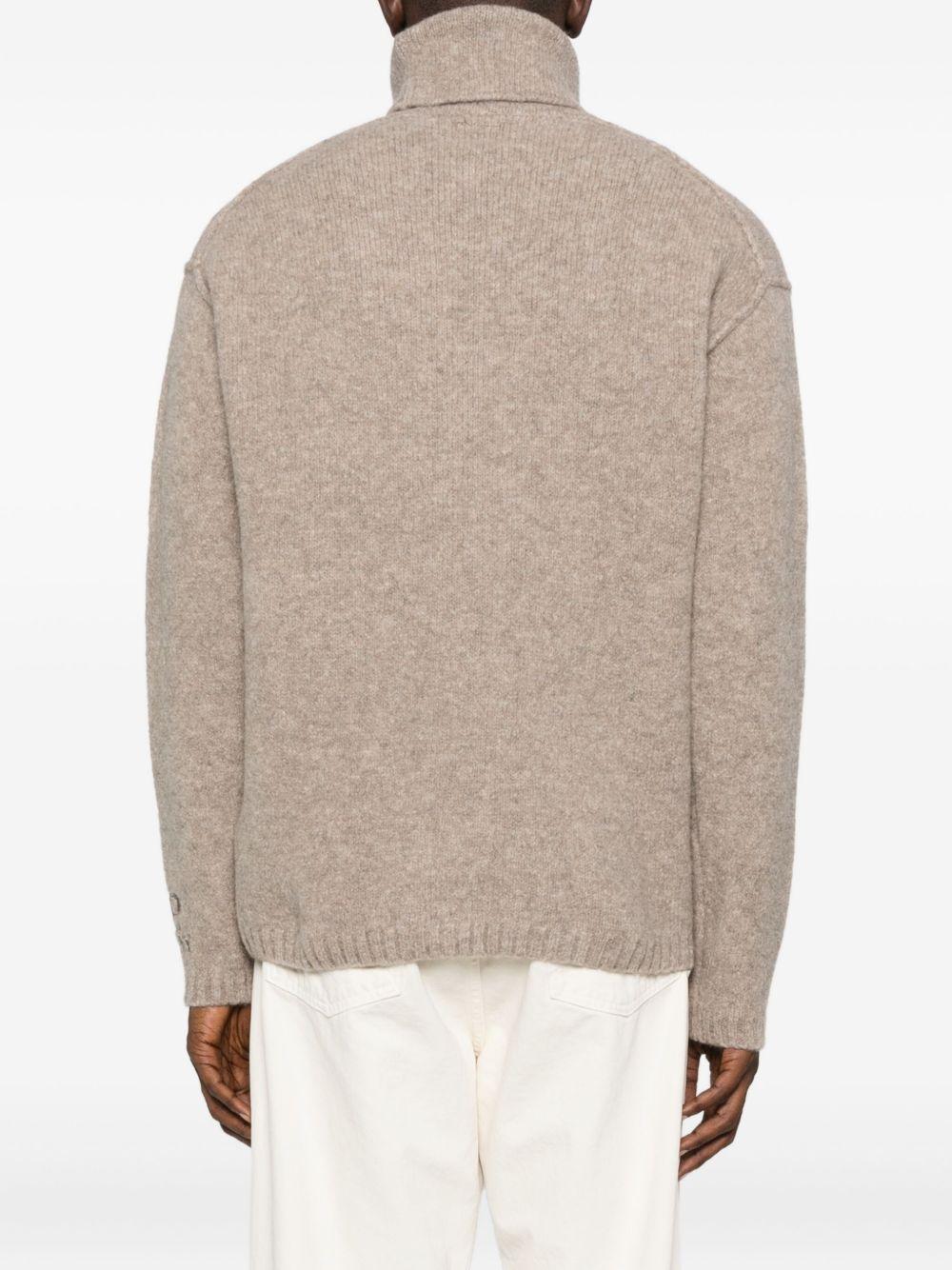 Maglione con Ricamo 19CMKN281A110509A 327 VINTAGE KHAKI CP COMPANY 