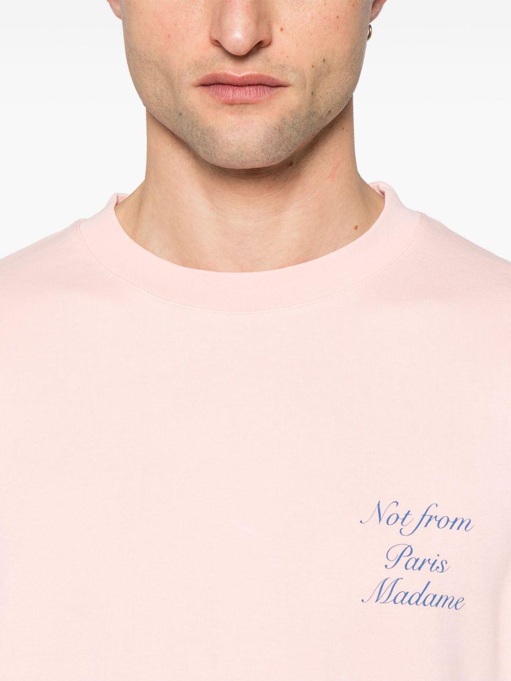 Le T-Shirt Slogan Cursive GTS209CO002 LIGHT PINK DROLE DE MONSIEUR 