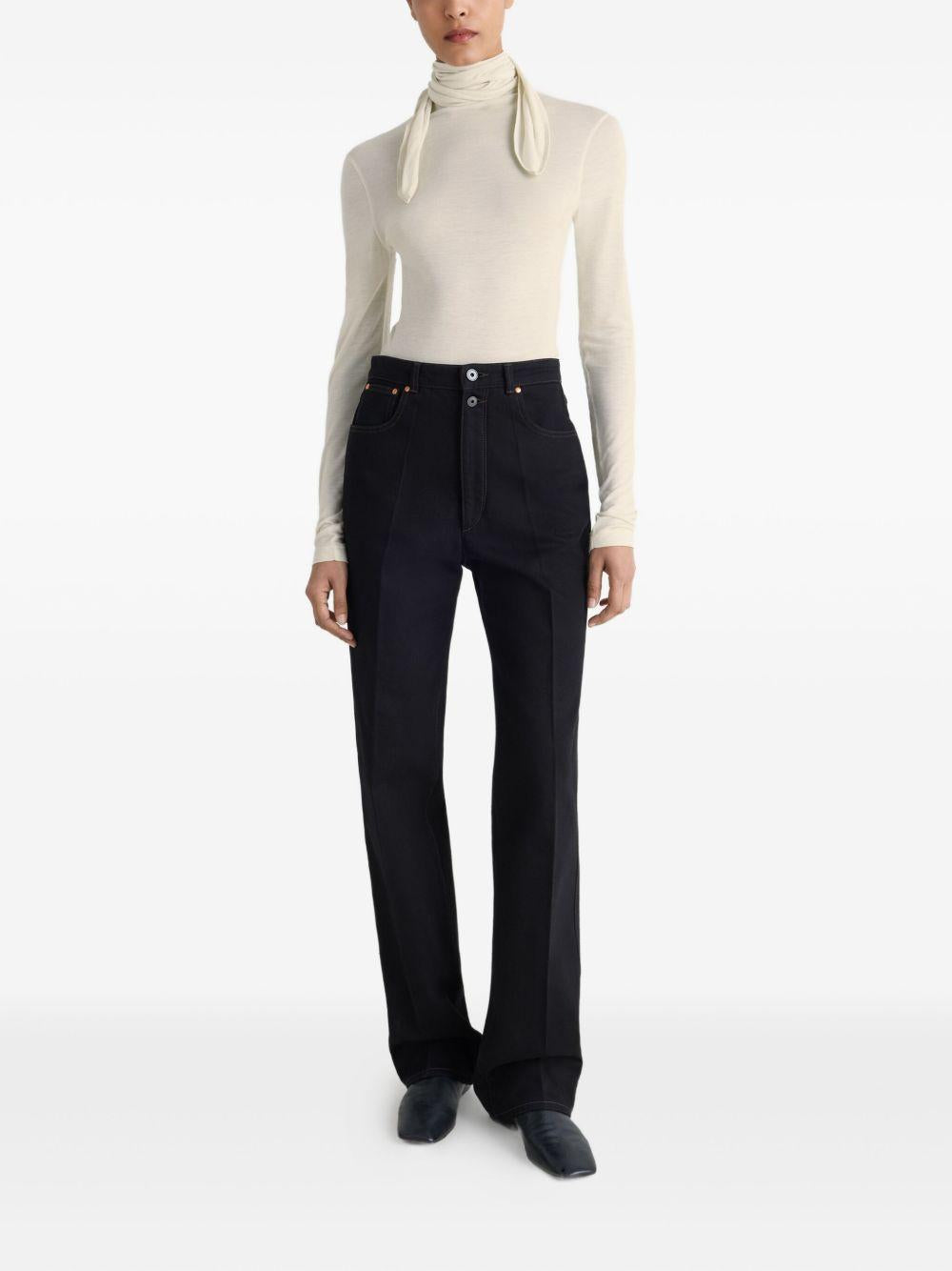 Foulard Top with Patches - Viscose & Silk Jersey TO1469LJ1039 WH006 PEARL WHITE LEMAIRE 