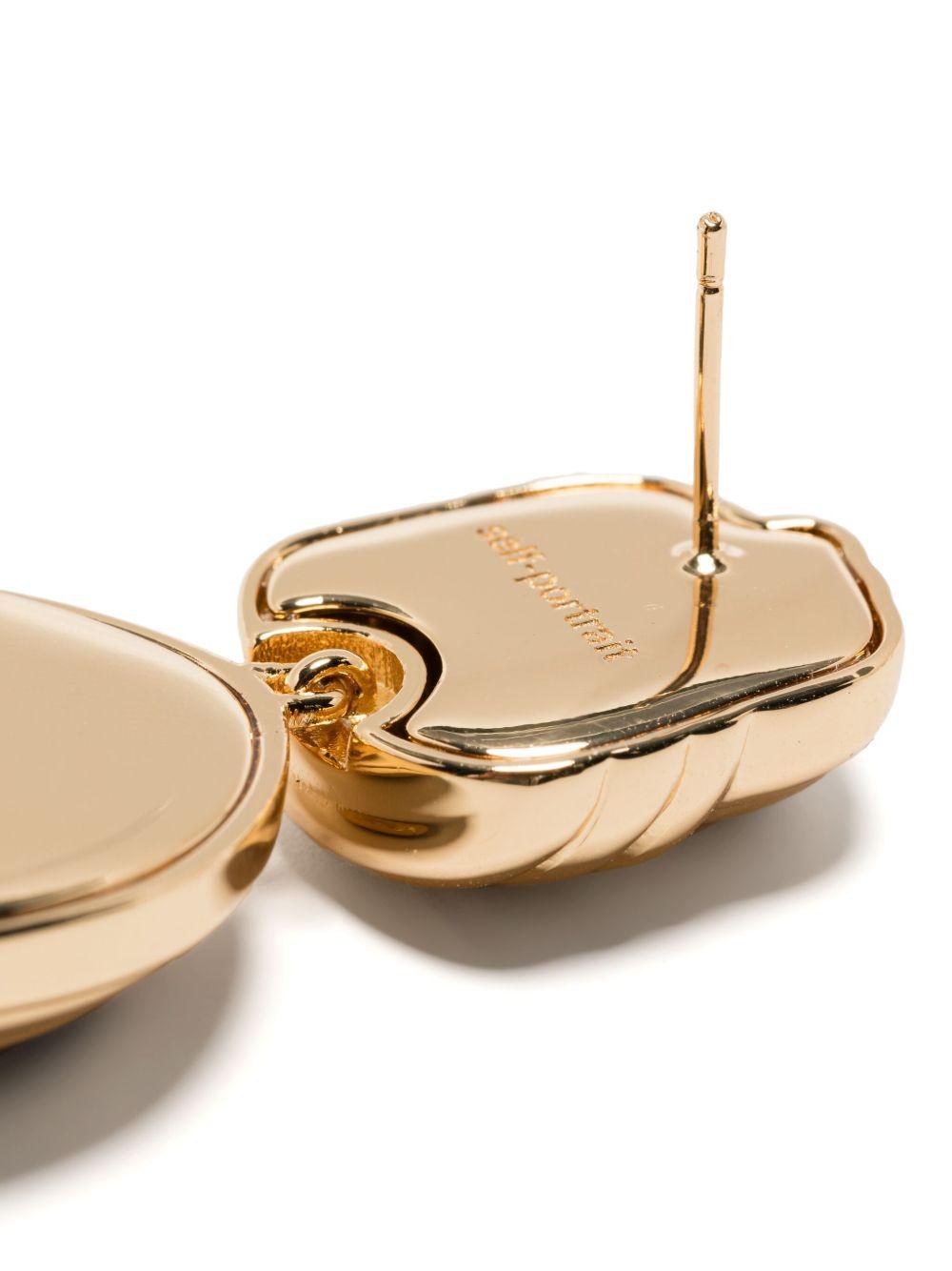 Gold Knot Tiered Amber Earrings AW25611EGD GOLD SELF-PORTRAIT 