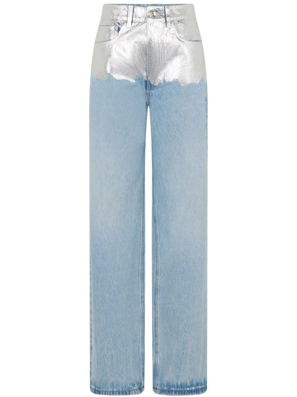 Jeans con dettaglio metallizzato 25ECPA040CO0524 P458 LIGHT BLUE DENIM RABANNE 