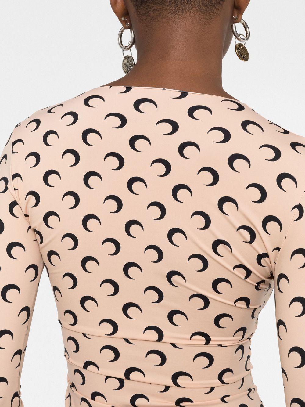 Moon Printed Jersey Second Skin LS WTS006ACJER0001 TA10 TAN MARINE SERRE 