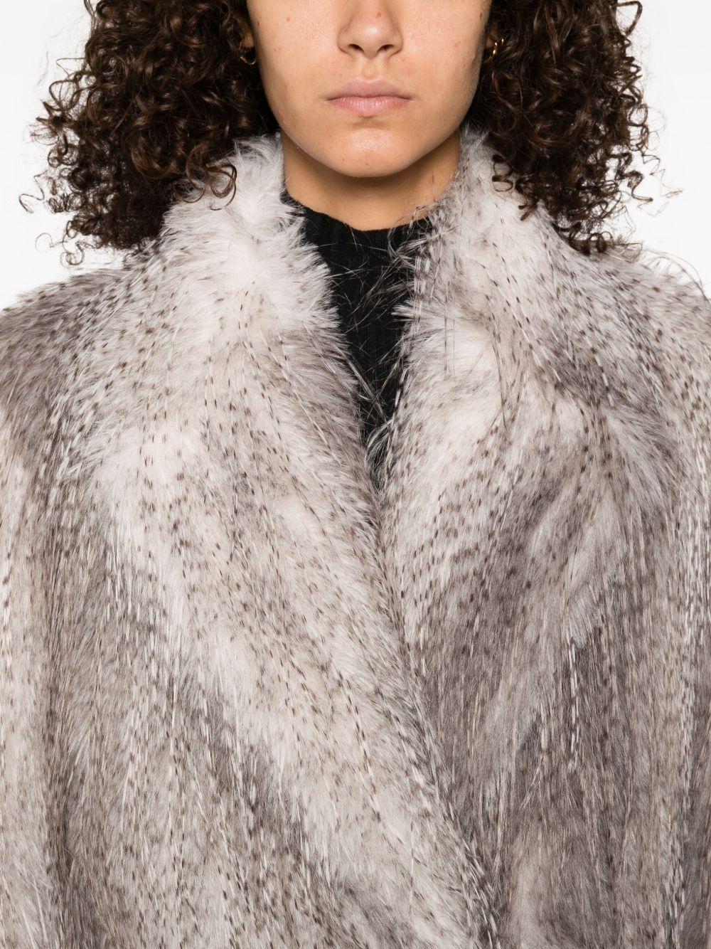 Giacca in ecopelliccia effetto lince 05FWJA13705361 90 GREY GIUSEPPE DI MORABITO 