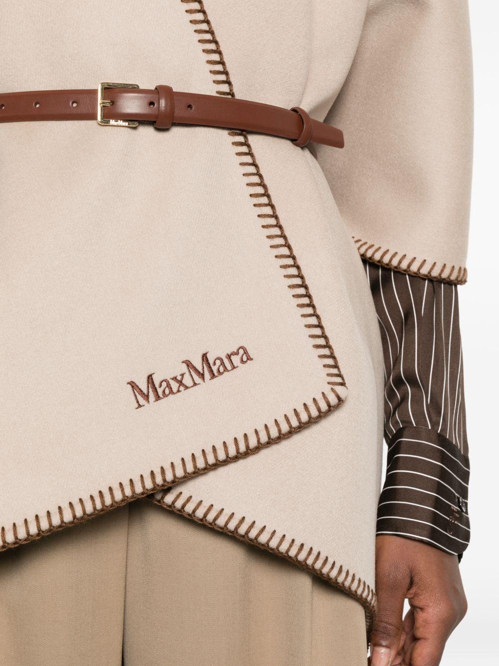 Mantella Doppio Drap Pura Lana MXACOLOMBA 001 PALE GOLDEN MAX MARA 