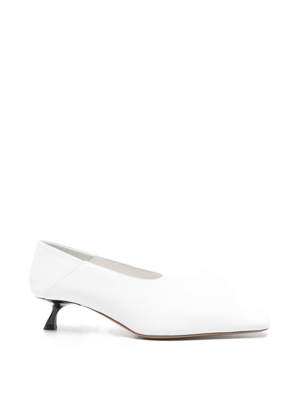 Kitten Heels In Agnello SPSMADIA 013 BIANCO SPORTMAX 