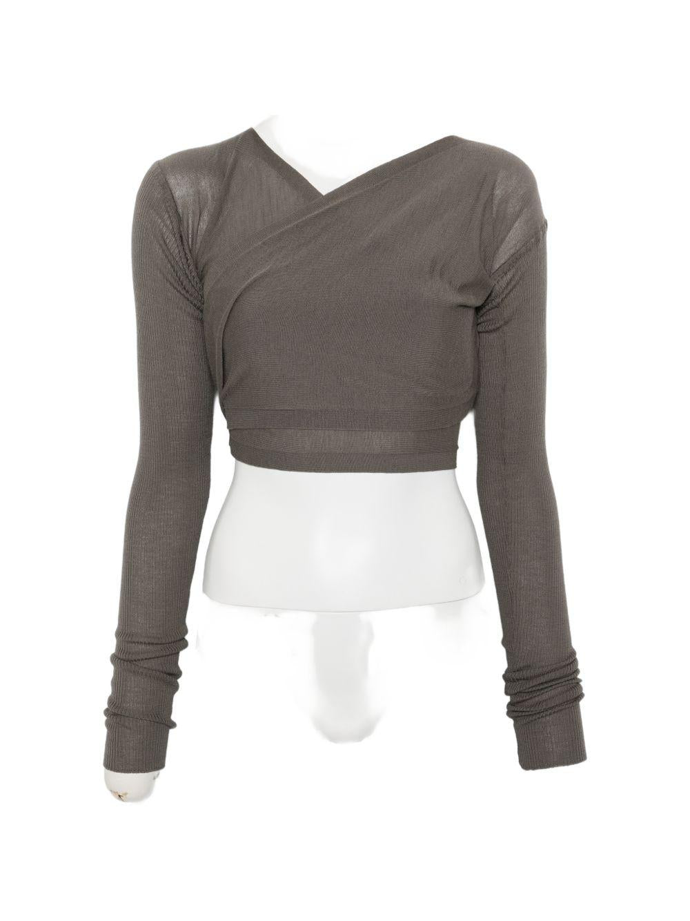 Cardigan cropped a portafoglio RP01F6645M 34 DUST RICK OWENS 