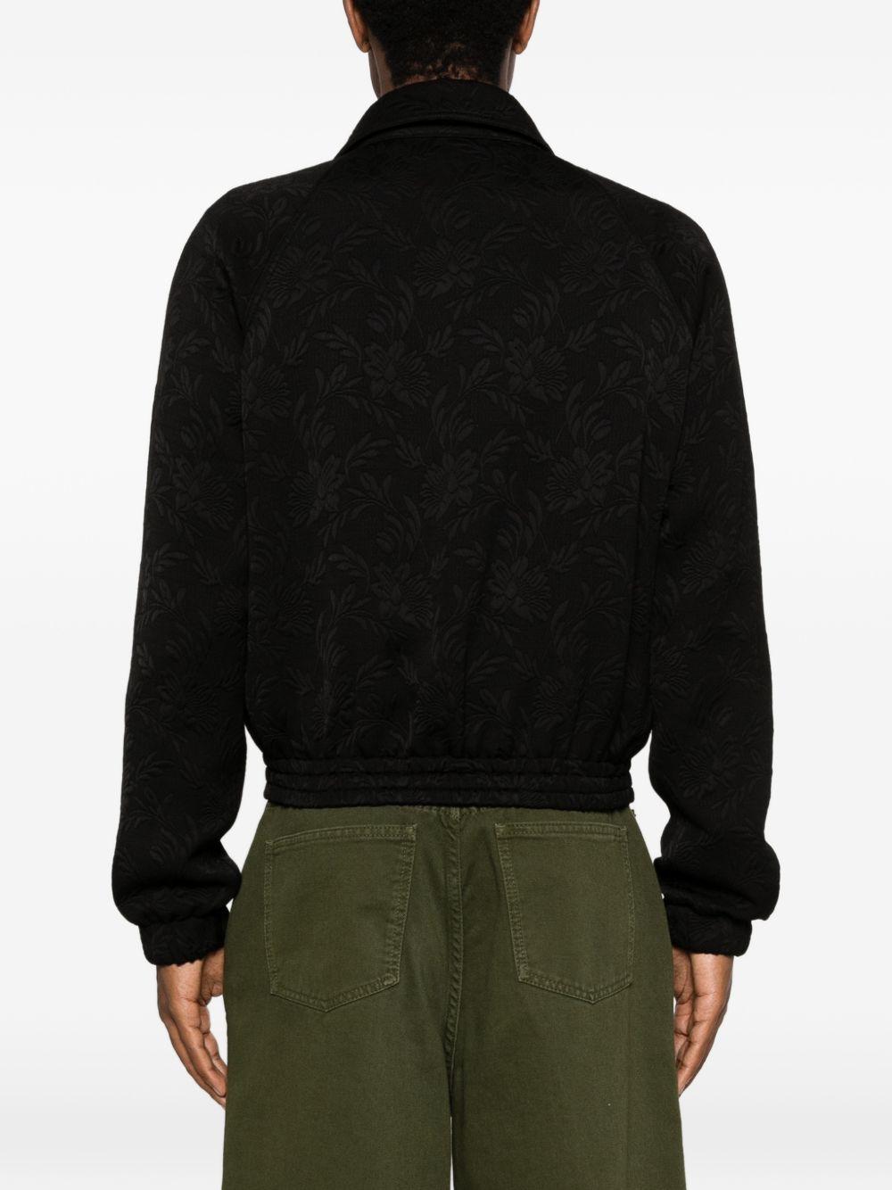 Reversible floral-jacquard woven jacket VINNYSREV3265 900 BLACK DRIES VAN NOTEN 