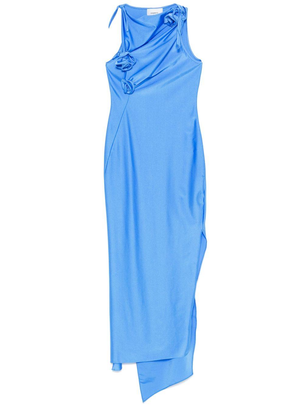 Asymmetric Flower Gown COPR44F5001 BLUE SAPPHIRE COPERNI 