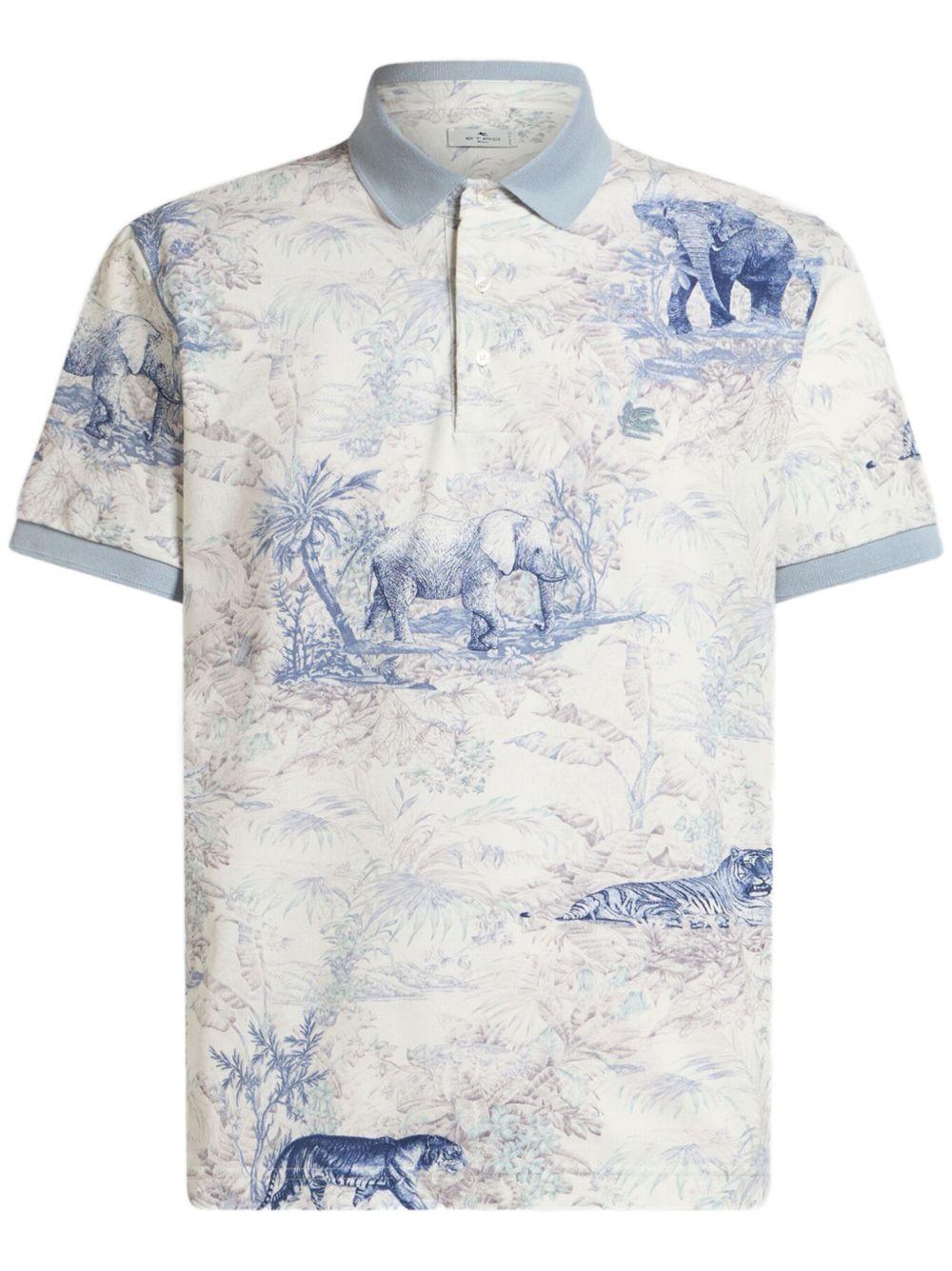 Polo con stampa safari MRMD0004AK590 X0883 ETRO 