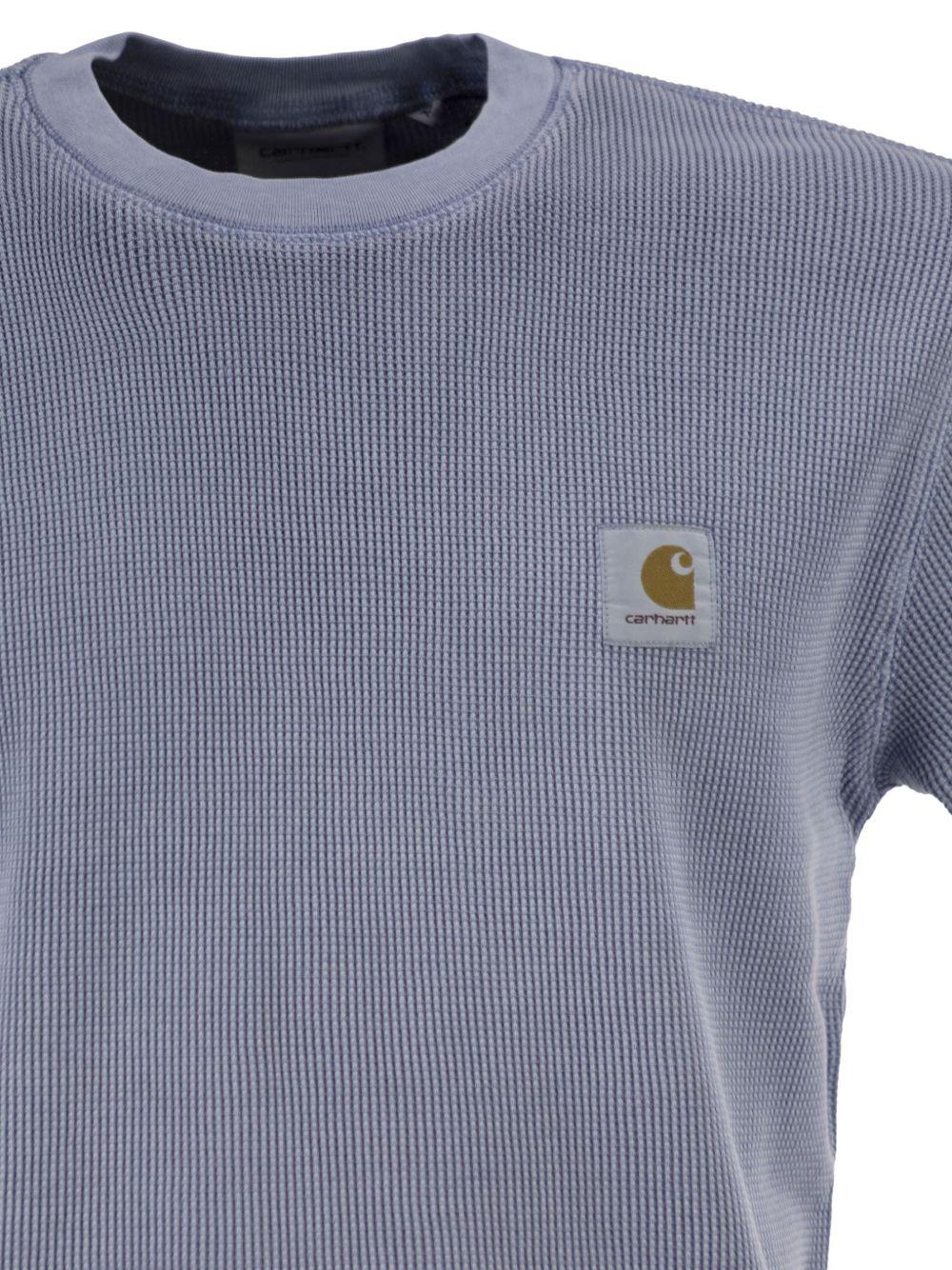 Nelson Waffle T-Shirt Cotton I036185 3HXGD GENTLE BLUE CARHARTT WIP 