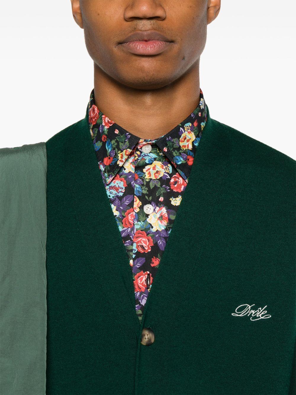 Le Cardigan Drôle PERMCA123WO007 DARK GREEN DROLE DE MONSIEUR 