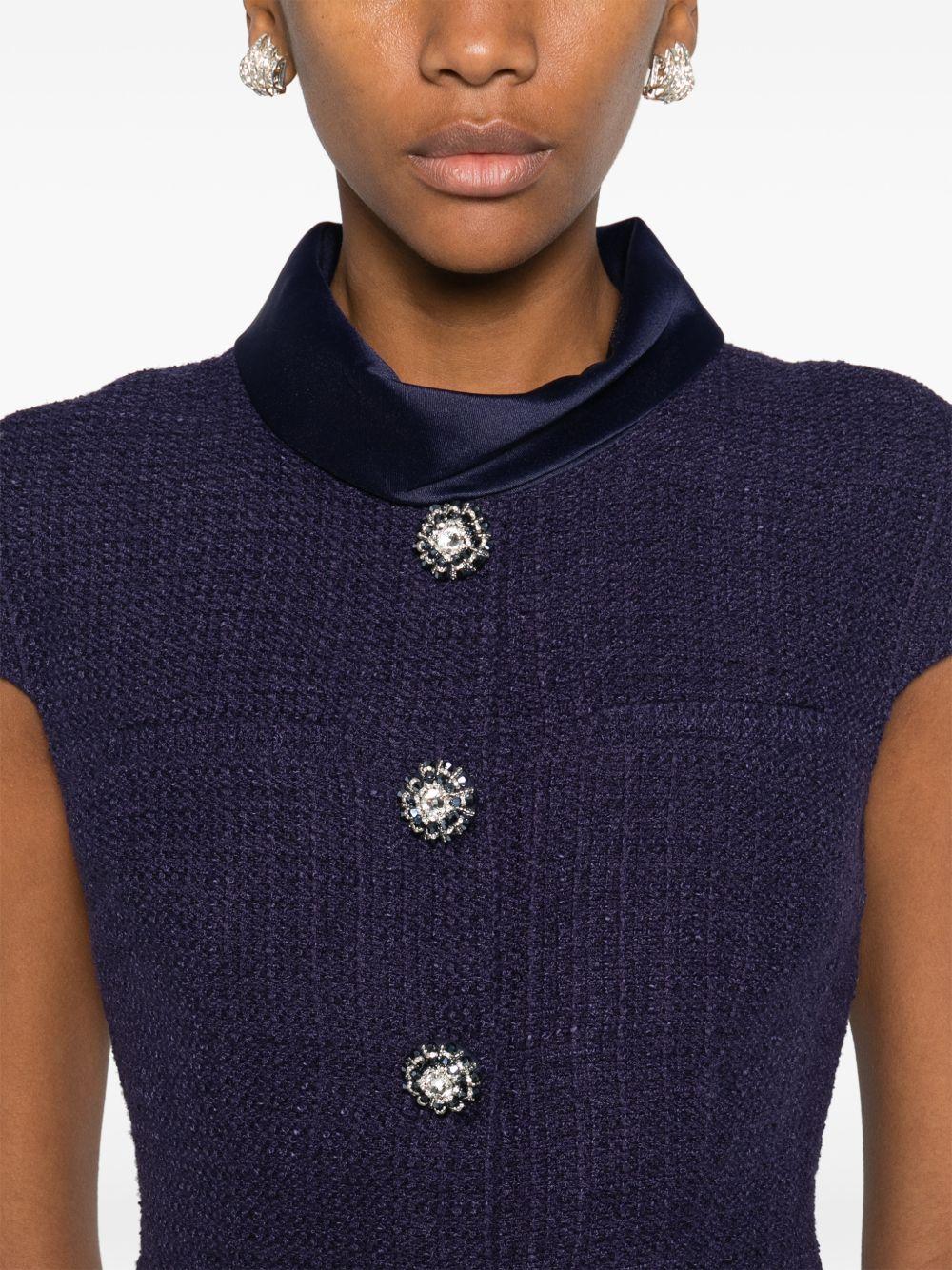 Abito Midi Boucle Taffetà RS26161MN NAVY SELF-PORTRAIT 
