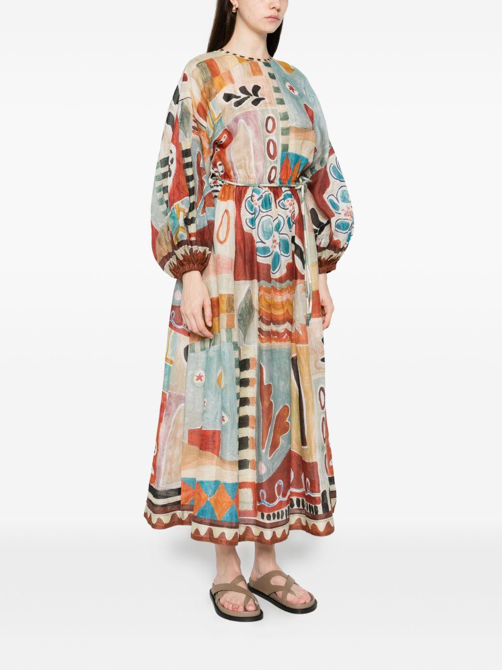 Michelle Midi Dress 6433D MULTI ALEMAIS 