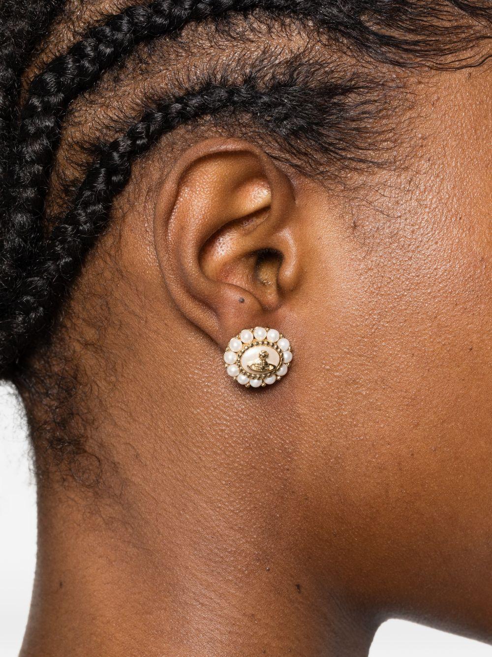 Amaya Small Earrings 6201035H02R107 GOLD CREAMROSE VIVIENNE WESTWOOD 