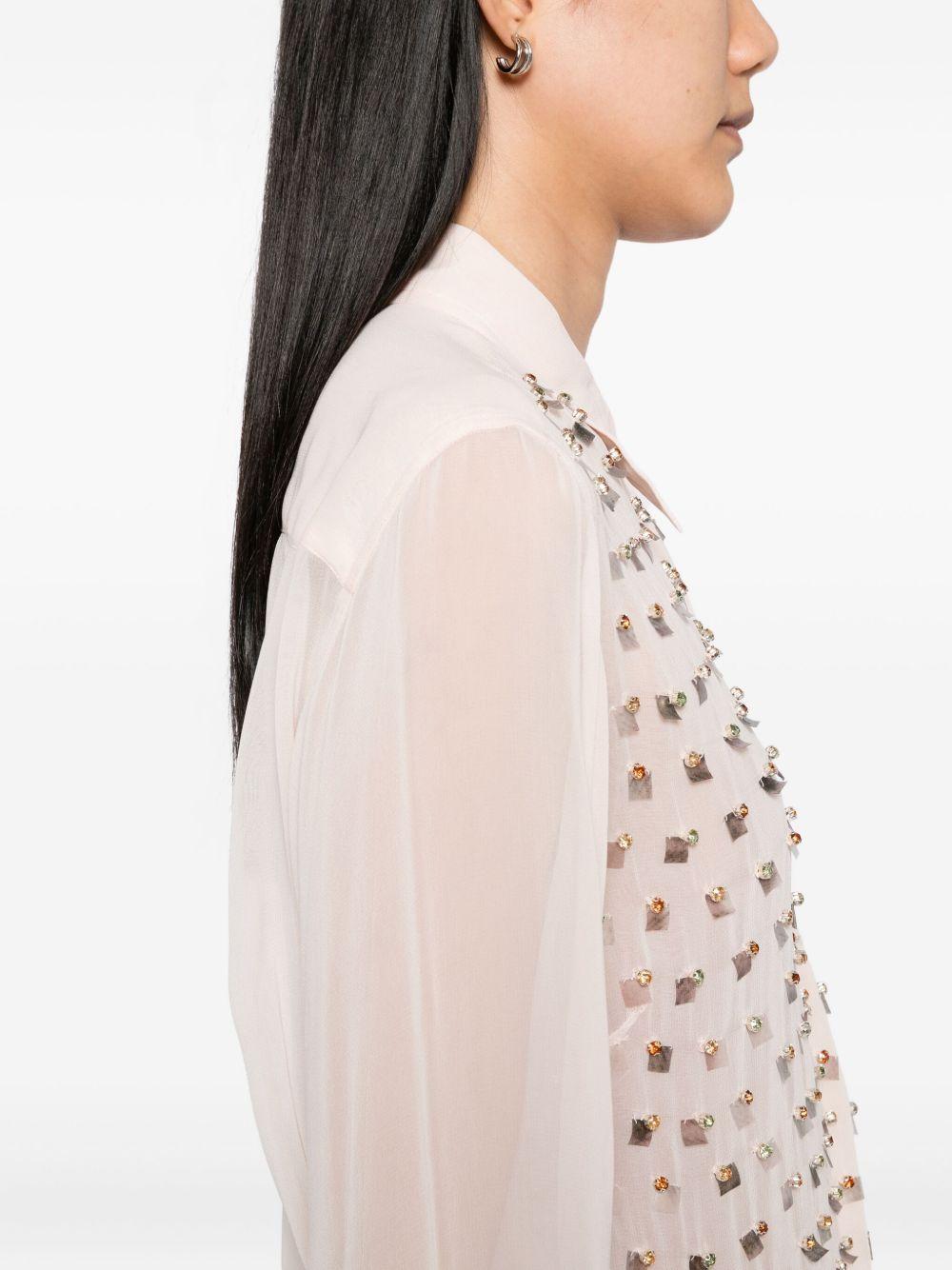 Embellished Shirt CHOWYEMB2314 300 BLUSH DRIES VAN NOTEN 